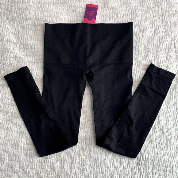 Empetua Womens Black High-Waist Shaping 7/8 Capri Leggings Shapewear SZ S NEW - Picture 2 of 8